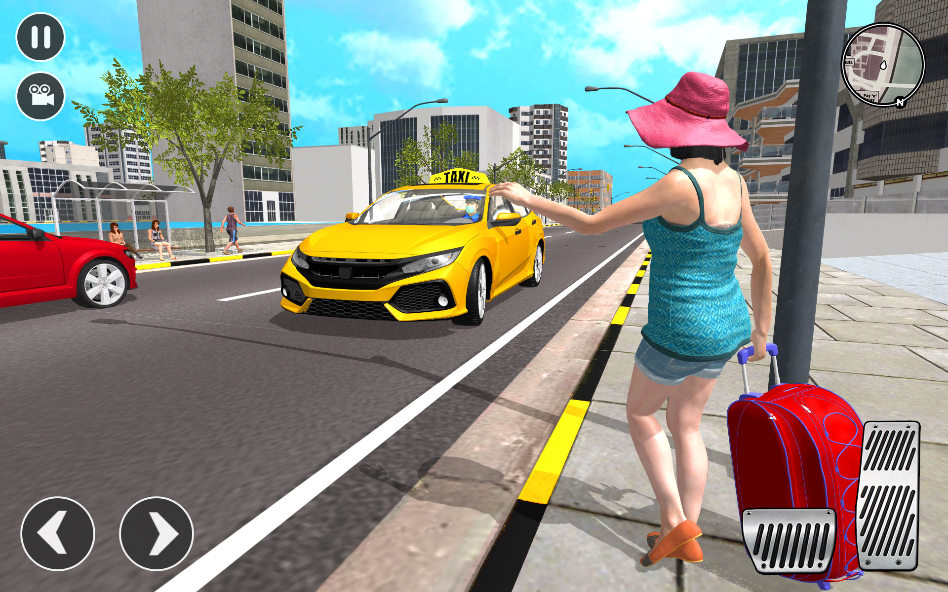 اسکرین شات 2 برنامه Open World Taxi Sim 2023
