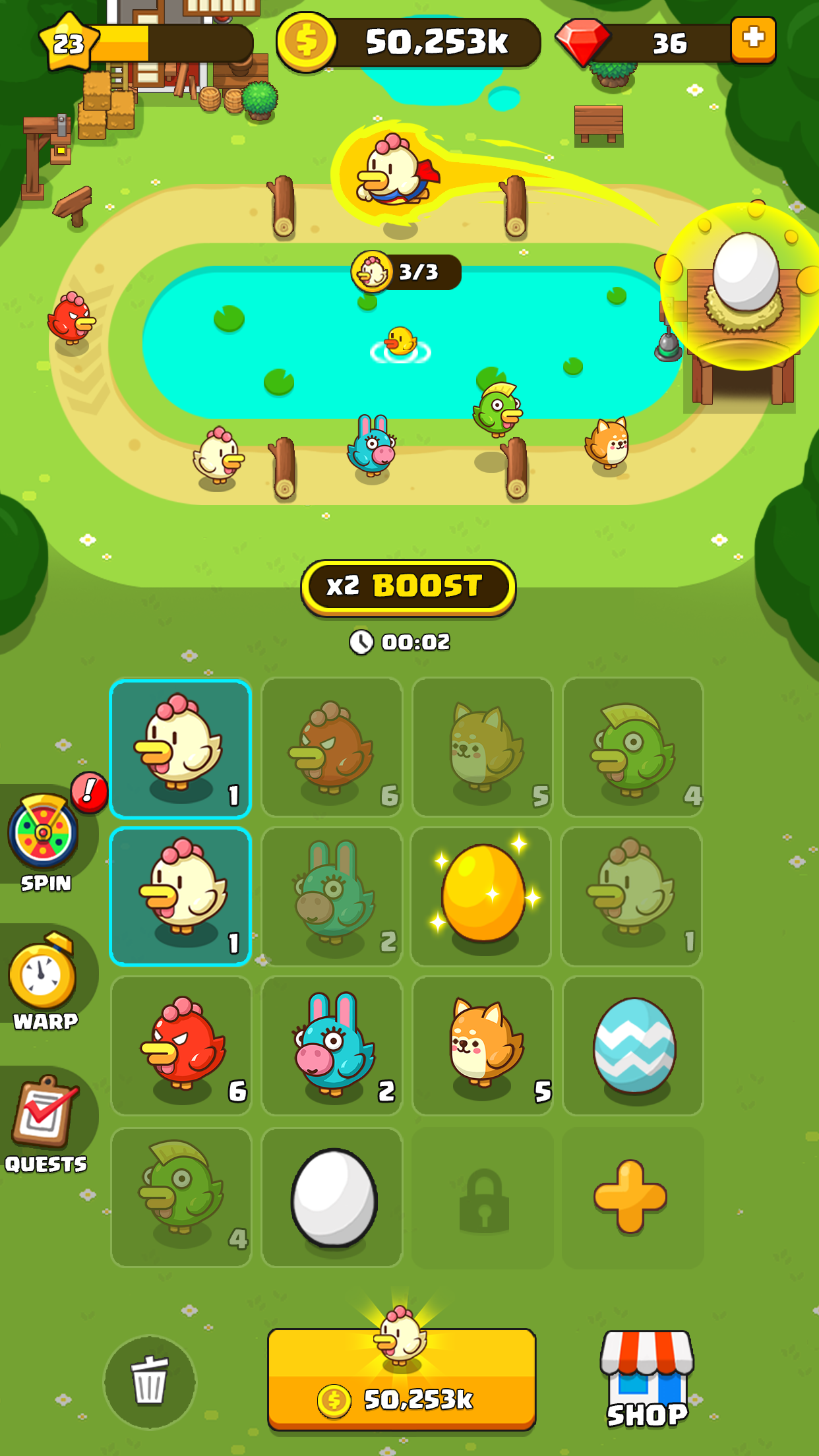 اسکرین شات 5 بازی Merge Chicken - Idle Tycoon