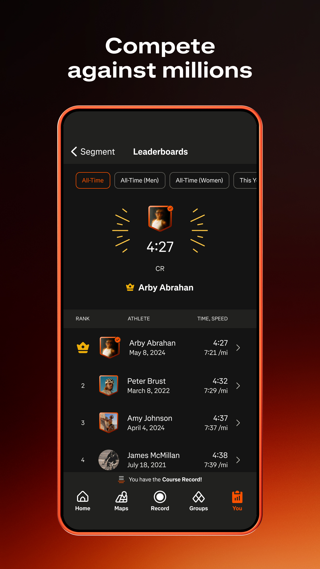 اسکرین شات 8 برنامه Strava: Run, Bike, Hike