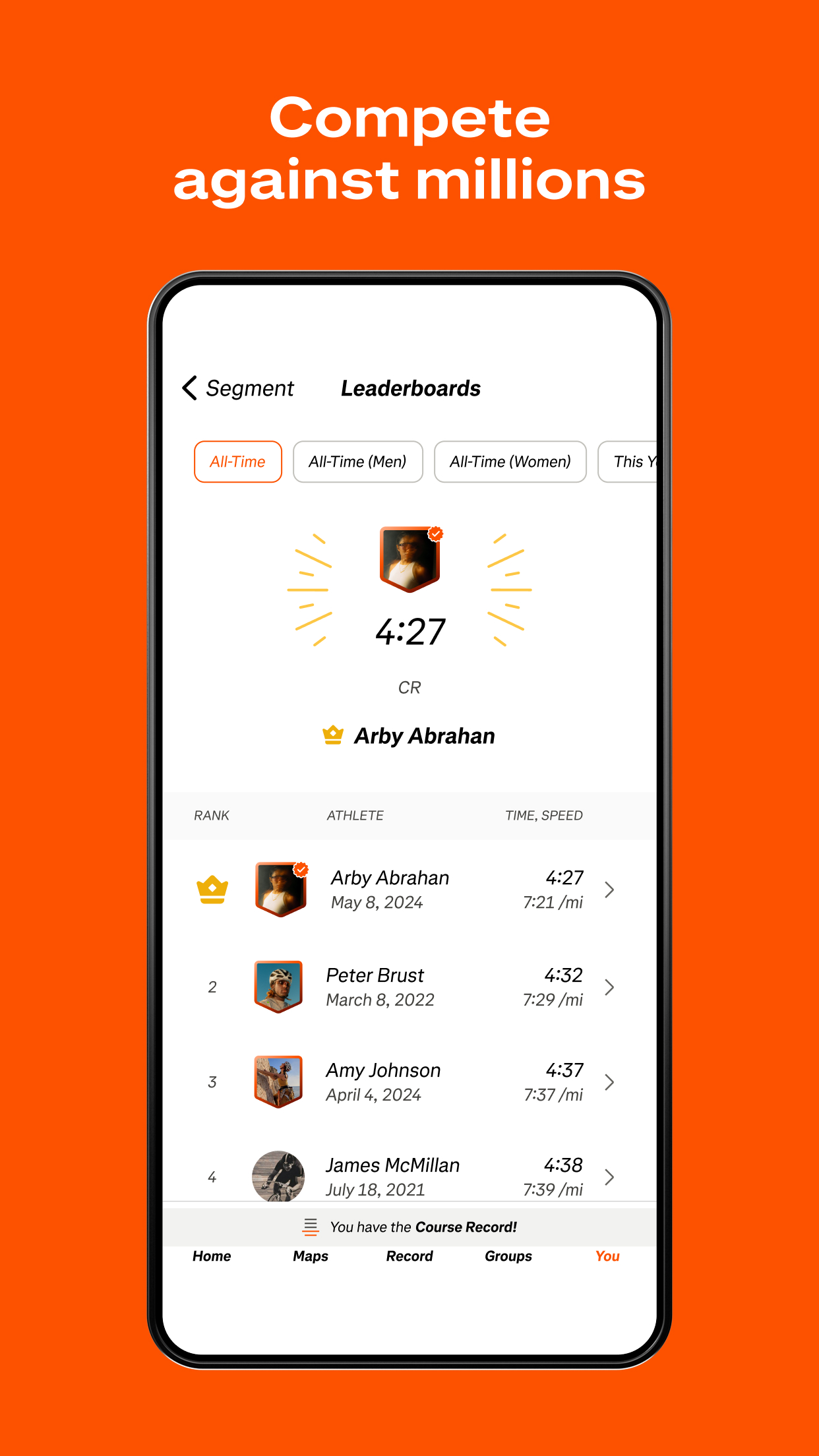 اسکرین شات 8 برنامه Strava: Run, Bike, Hike