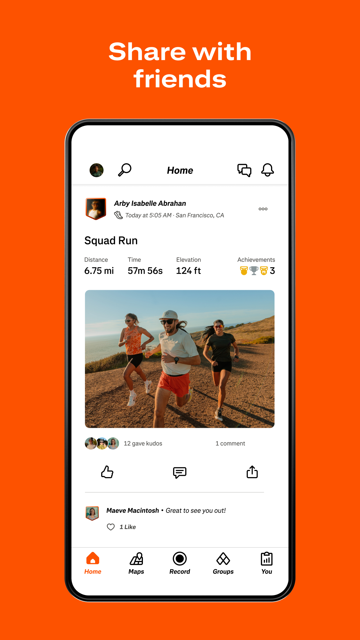 اسکرین شات 2 برنامه Strava: Run, Bike, Hike