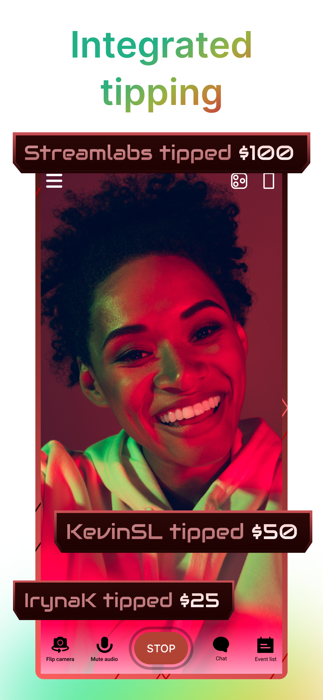 اسکرین شات 6 برنامه Streamlabs: Live Streaming