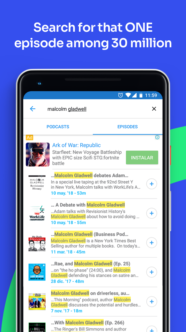 اسکرین شات 5 برنامه Podcast App