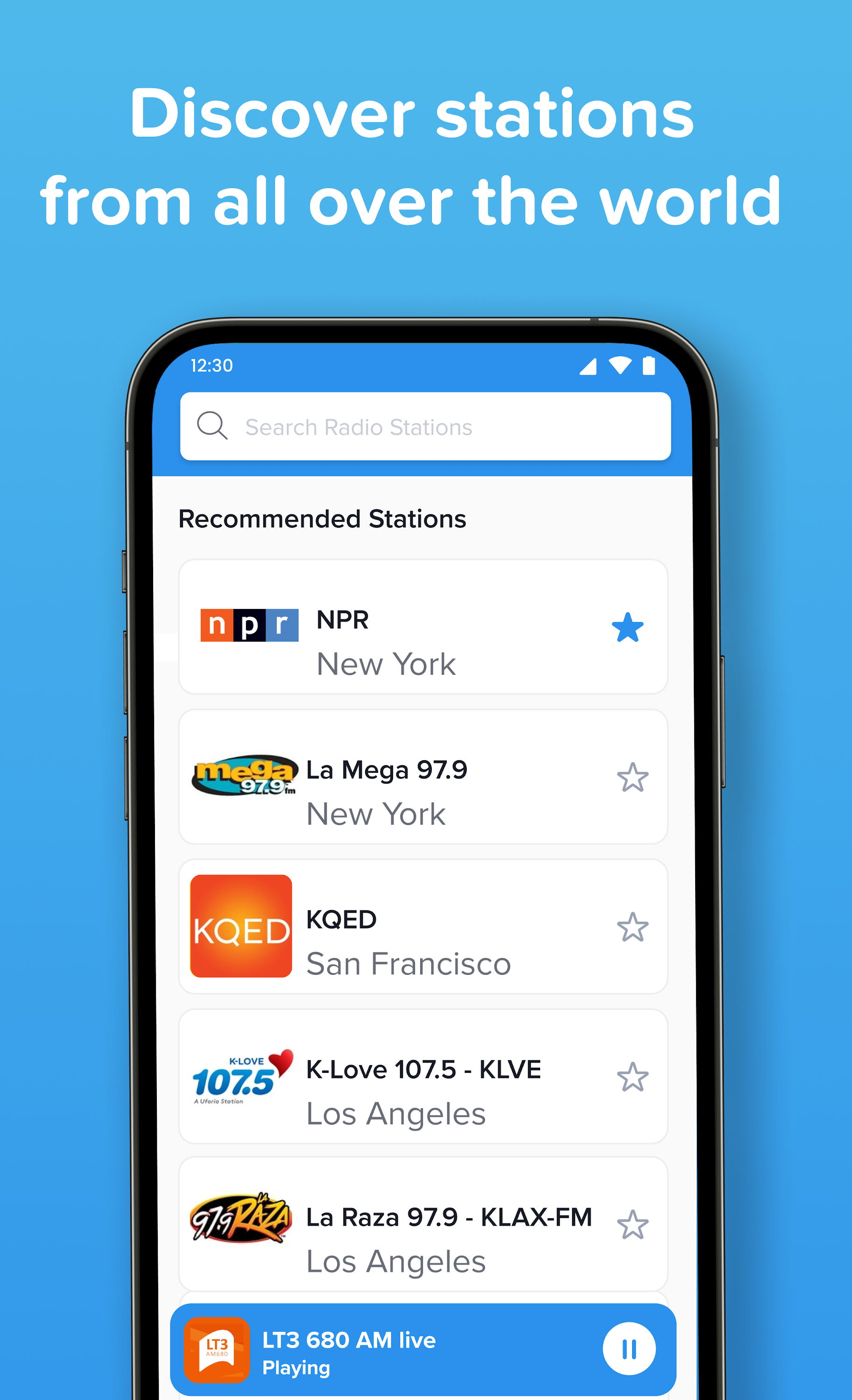اسکرین شات 4 برنامه Simple Radio: Live AM FM Radio