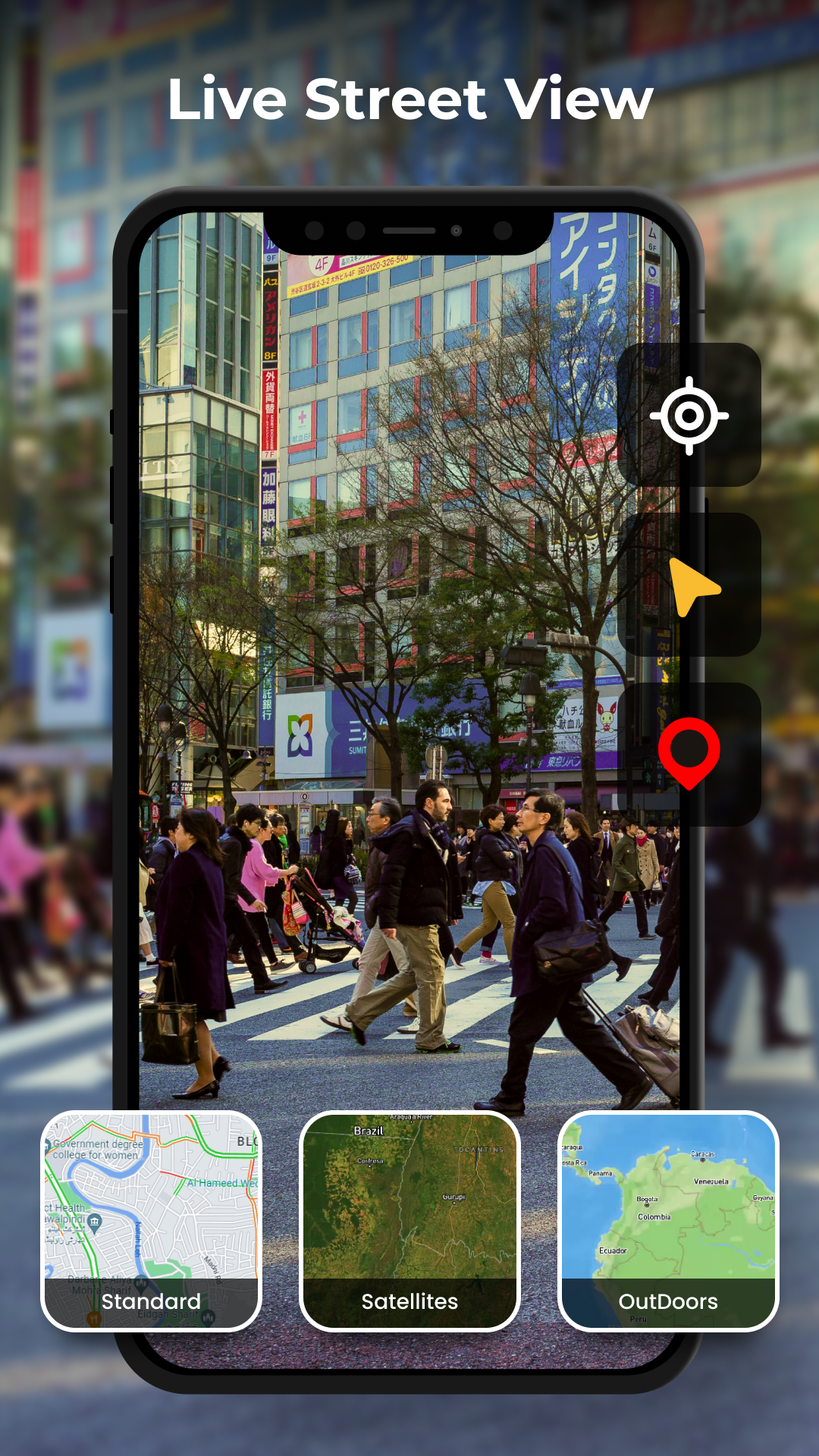 اسکرین شات 3 برنامه Live Satellite view GPS Maps