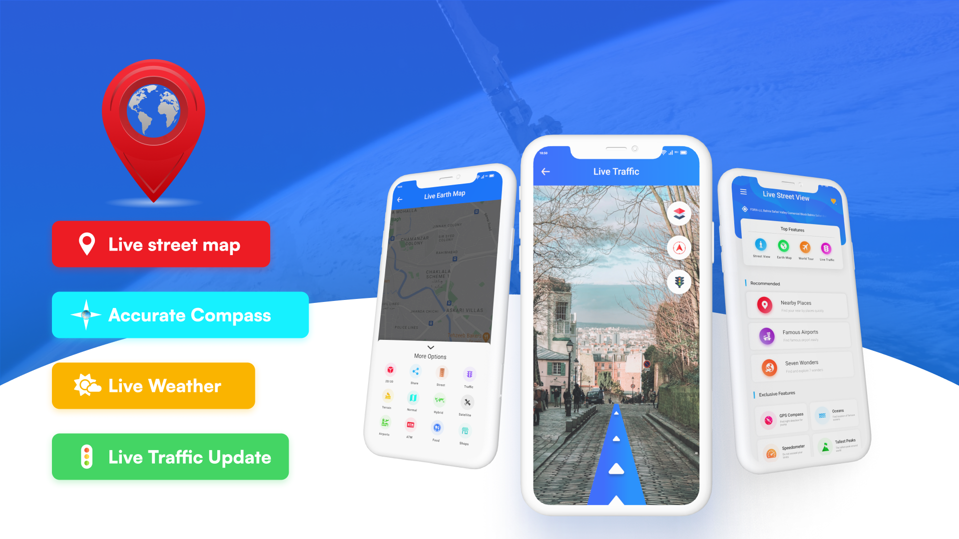 اسکرین شات 1 برنامه Street View Earth Map Live GPS