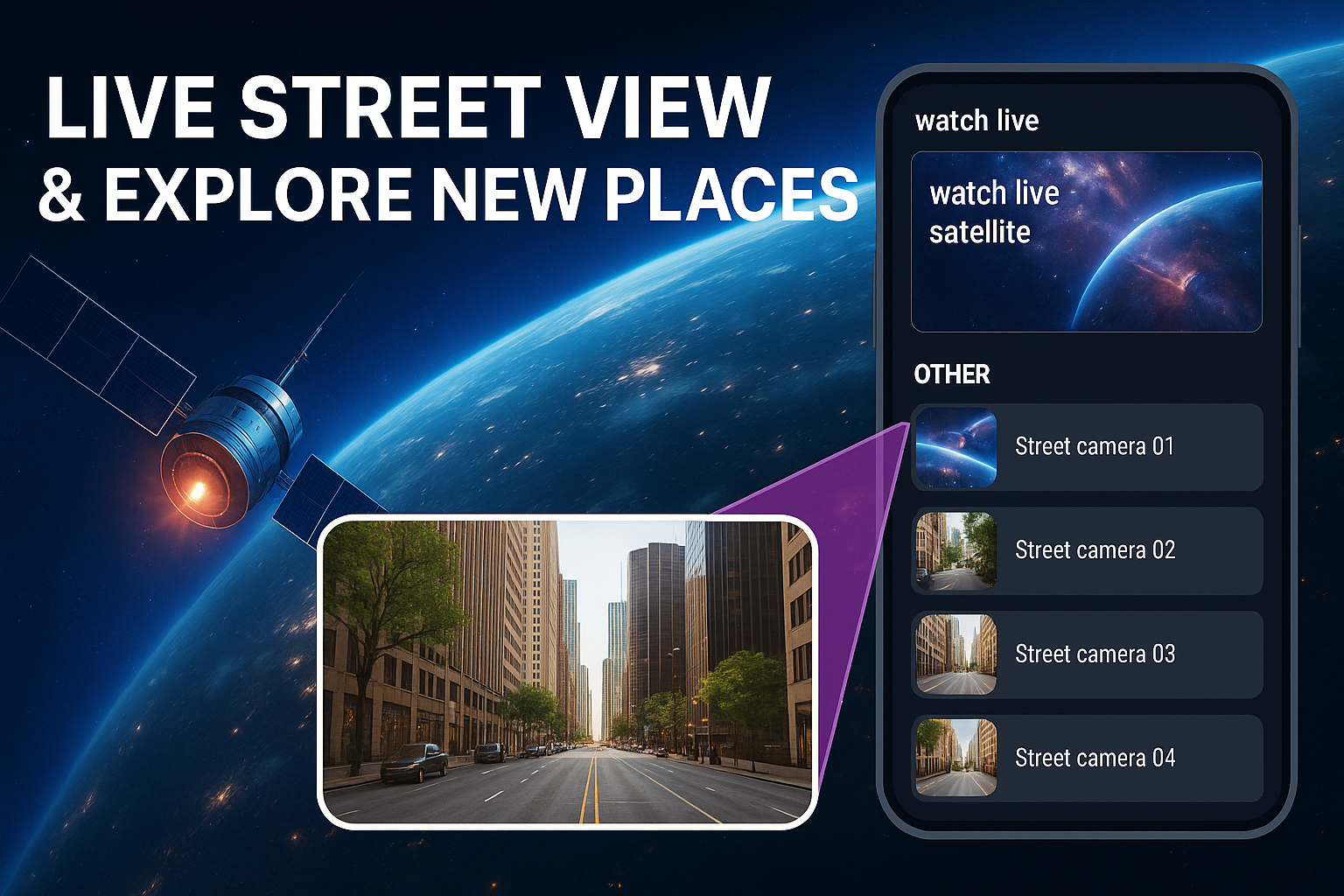 اسکرین شات 1 برنامه Street View Maps Live Camera