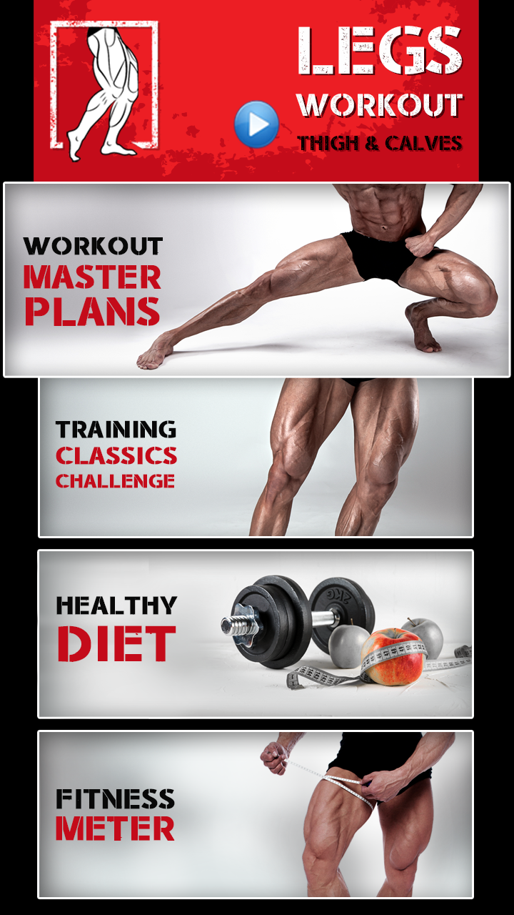 اسکرین شات 5 برنامه Gym Workout Legs Training App