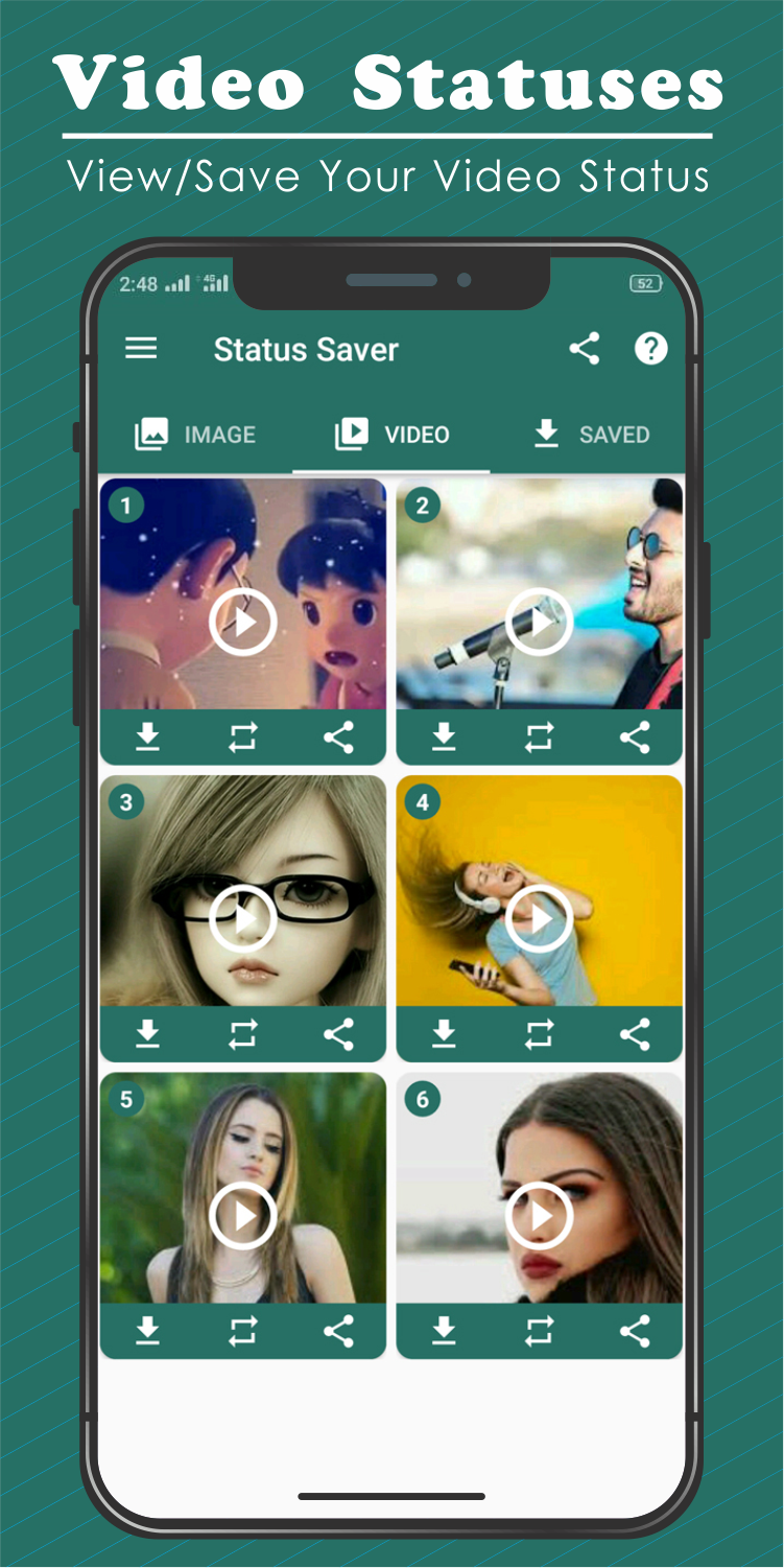 اسکرین شات 3 برنامه Status Saver・Status Downloader