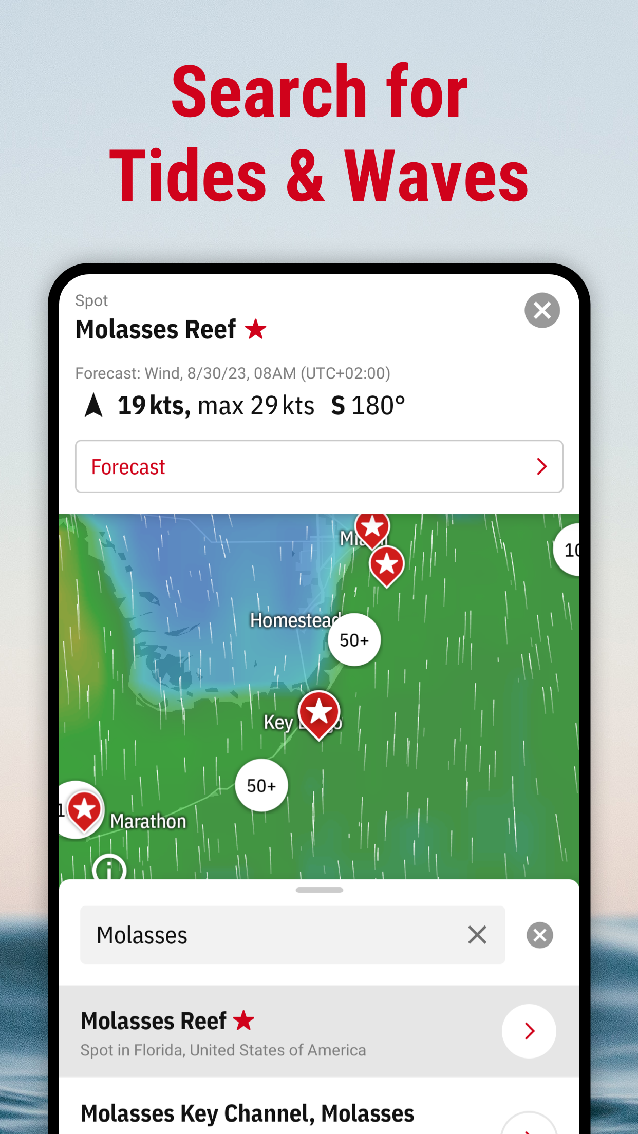 اسکرین شات 7 برنامه Windfinder: Wind & Weather map