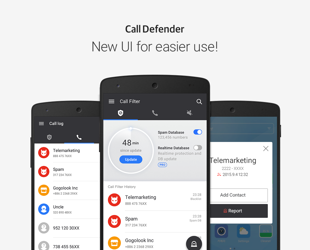 اسکرین شات 1 برنامه Call Defender - Caller ID