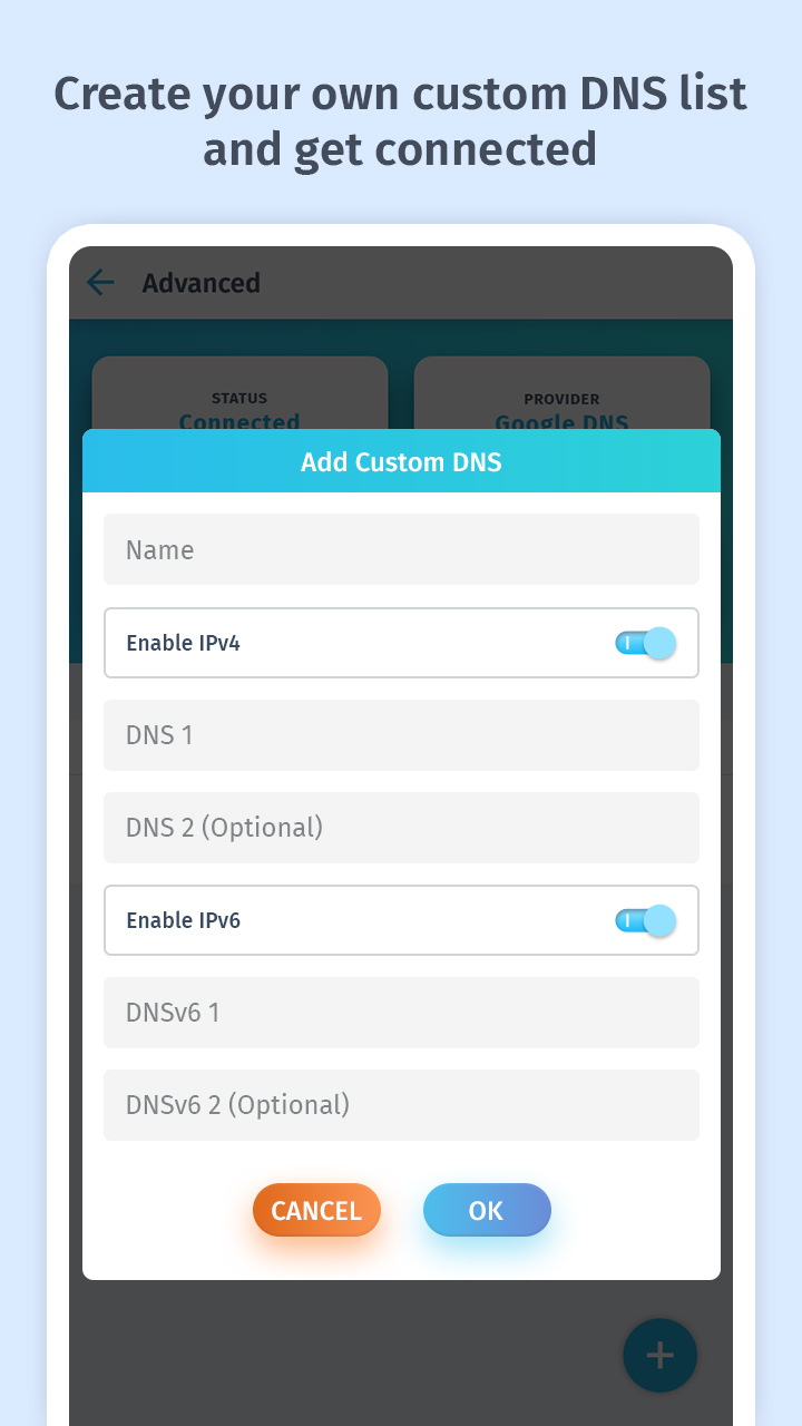 اسکرین شات 6 برنامه DNS Changer, IPv4 & IPv6