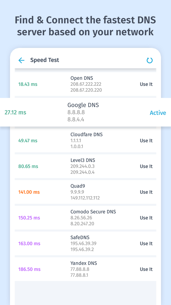 اسکرین شات 4 برنامه DNS Changer, IPv4 & IPv6