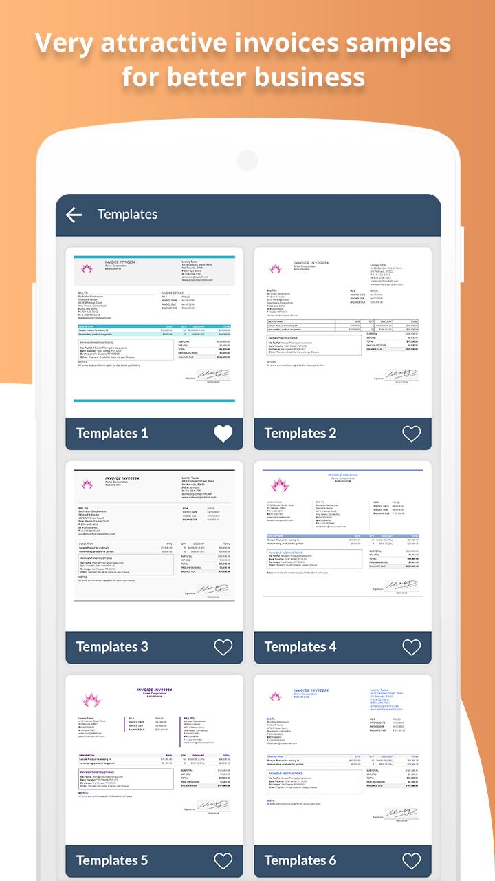 اسکرین شات 7 برنامه Invoice Generator and Estimate