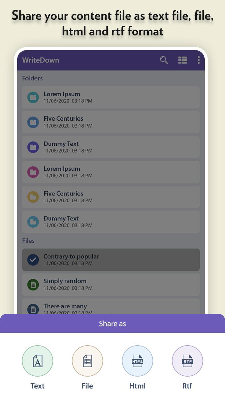 اسکرین شات 4 برنامه WriteDown: Write Books, Novels