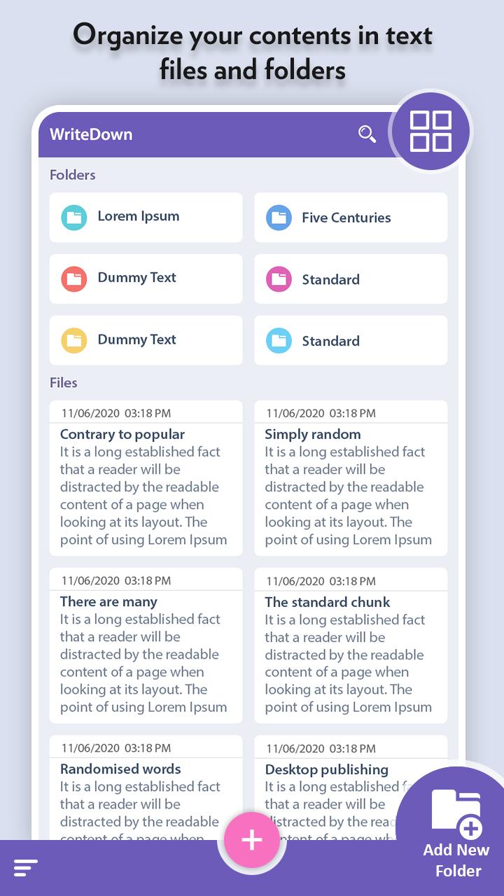 اسکرین شات 2 برنامه WriteDown: Write Books, Novels