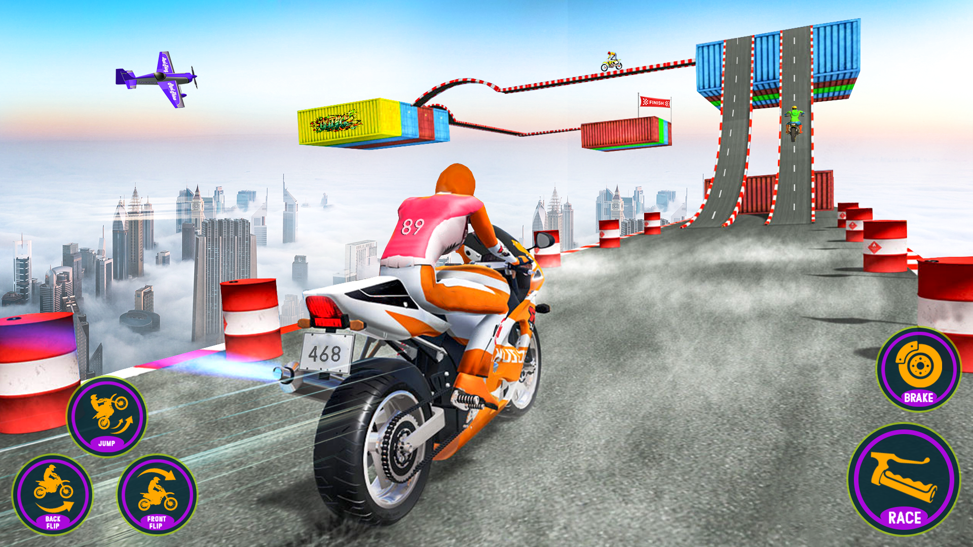 اسکرین شات 2 بازی Bike Stunt Racing Bike Game