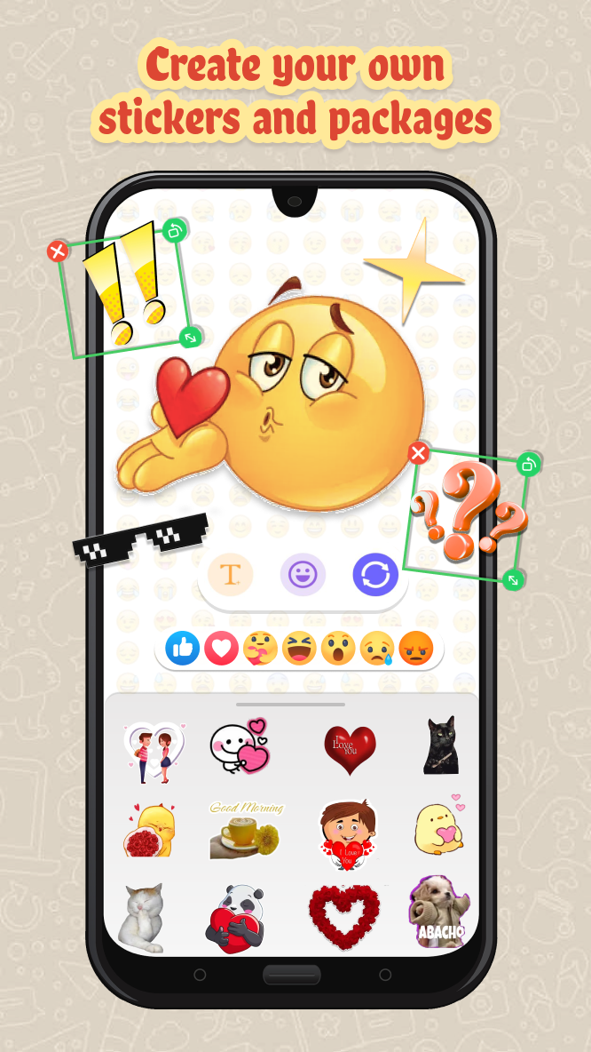 اسکرین شات 3 برنامه HD Sticker&Pack WAStickersApps