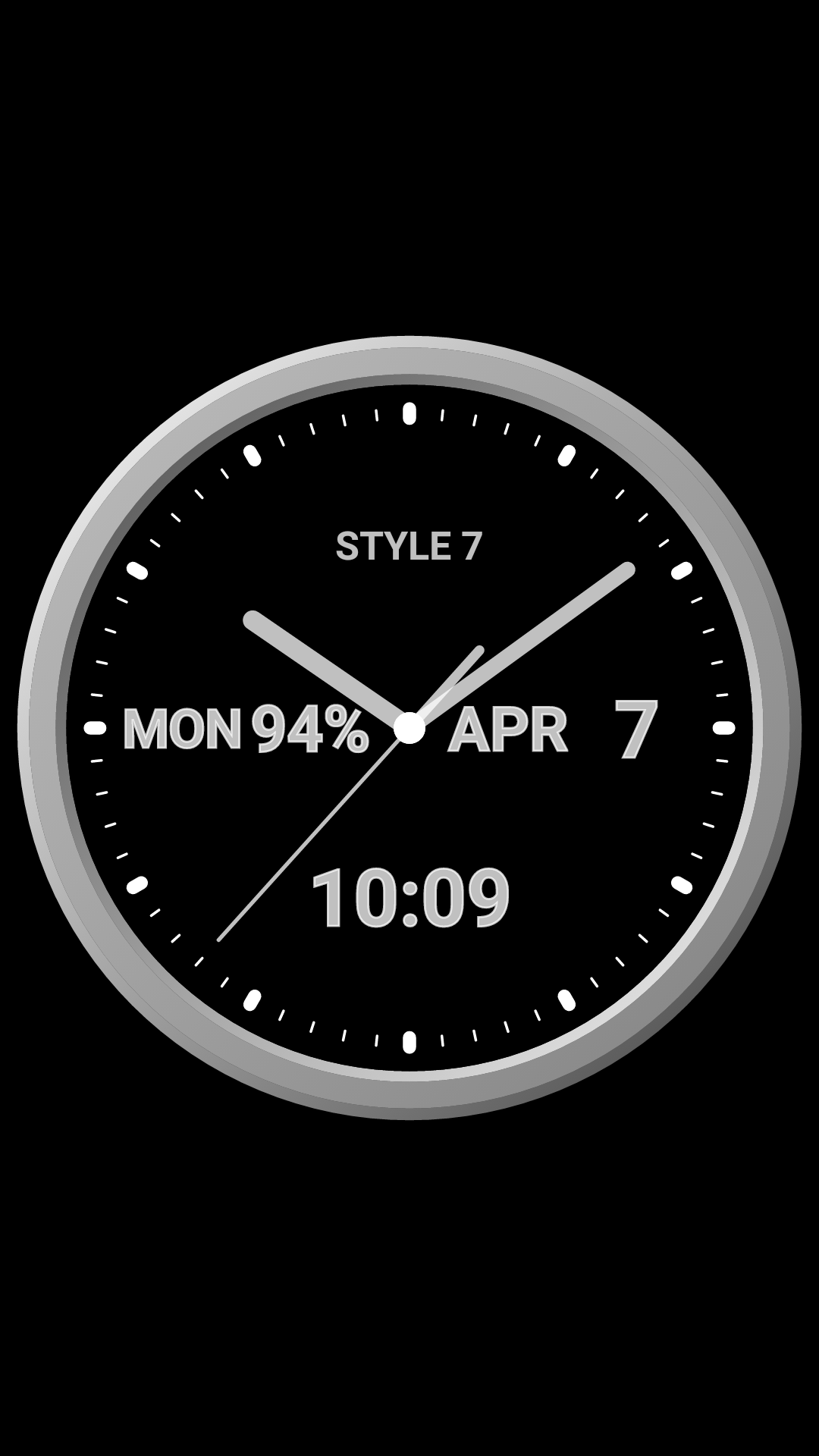 اسکرین شات 4 برنامه Analog Clock-7 Mobile