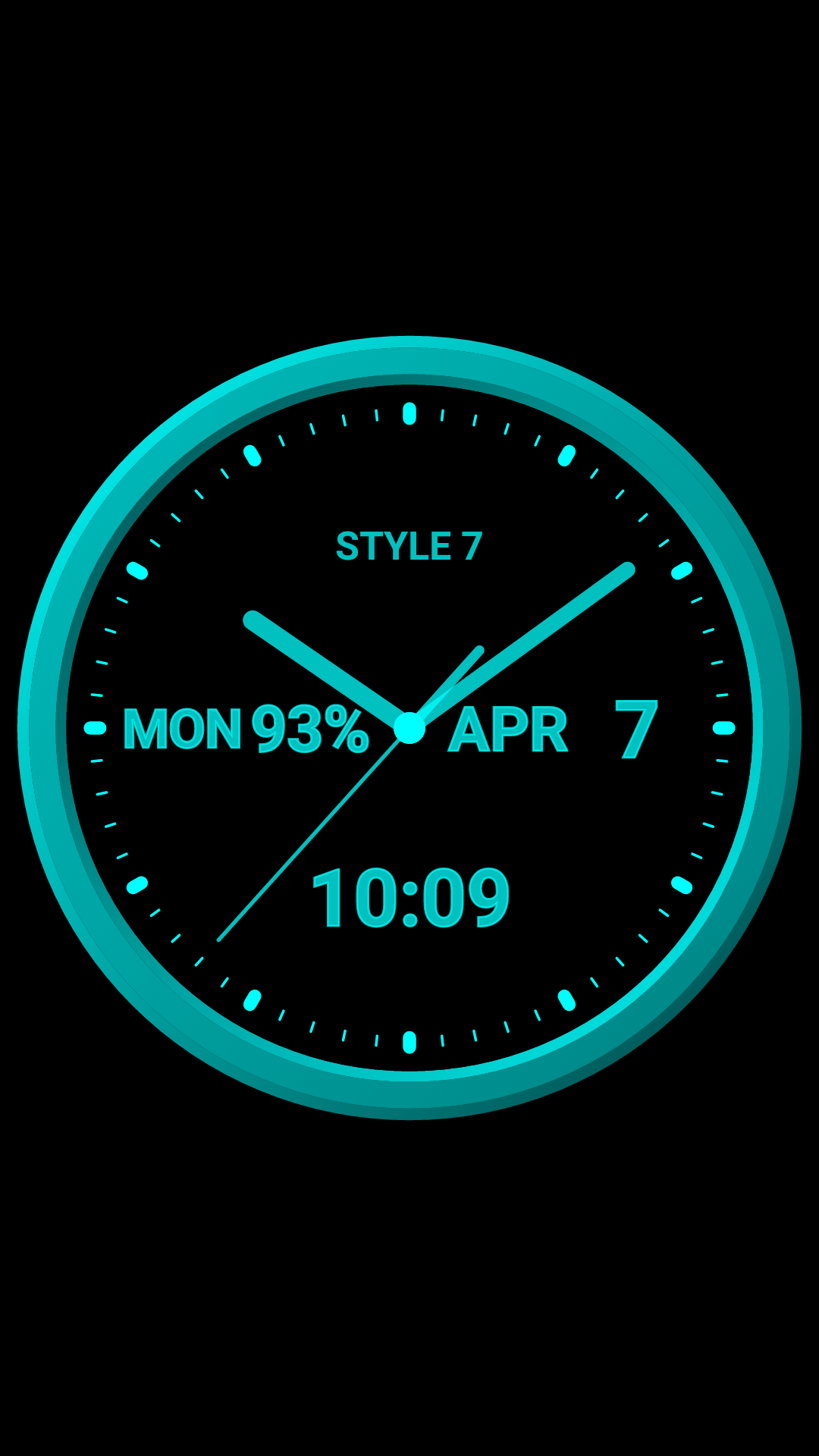 اسکرین شات 3 برنامه Analog Clock-7 Mobile