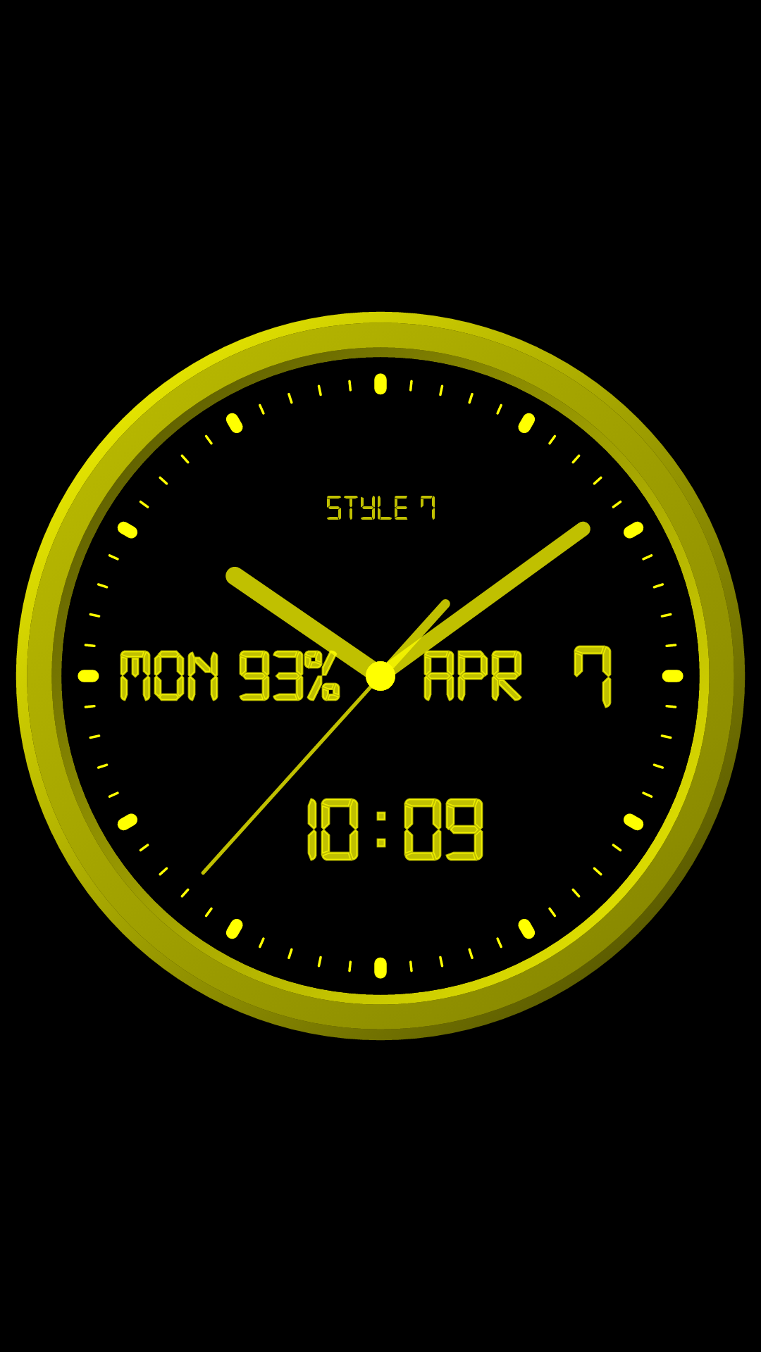 اسکرین شات 2 برنامه Analog Clock-7 Mobile