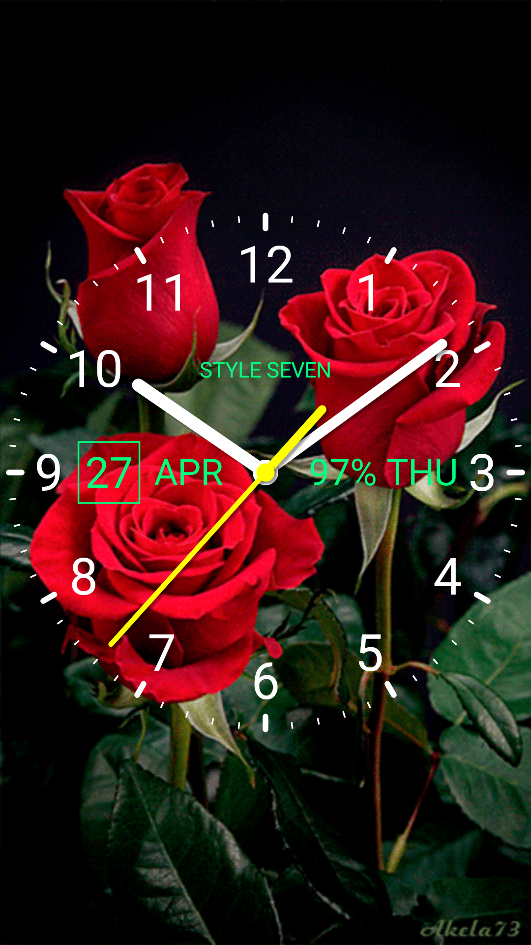 اسکرین شات 3 برنامه Analog Clock Live Wallpaper-7