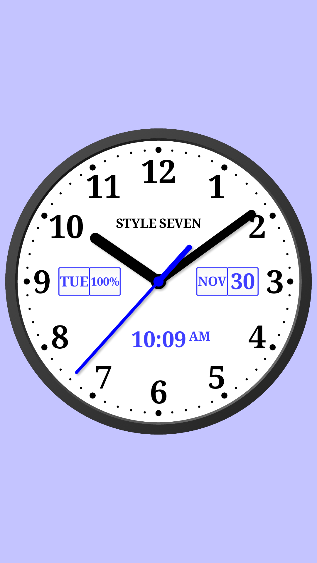 اسکرین شات 4 برنامه Light Analog Clock-7