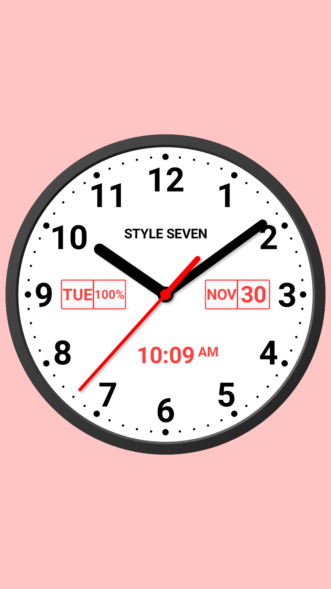 اسکرین شات 3 برنامه Light Analog Clock-7