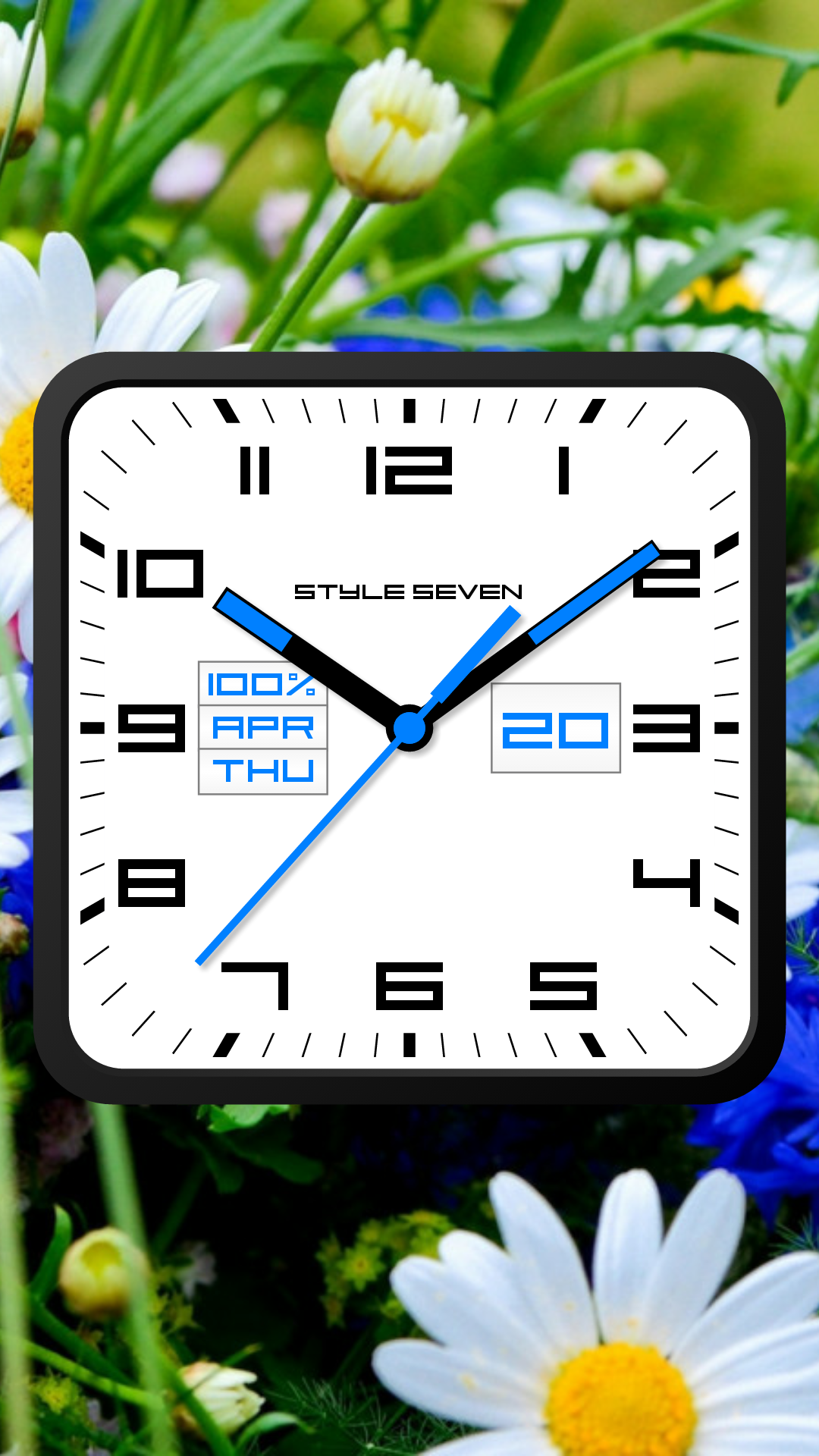 اسکرین شات 2 برنامه Square Analog Clock-7
