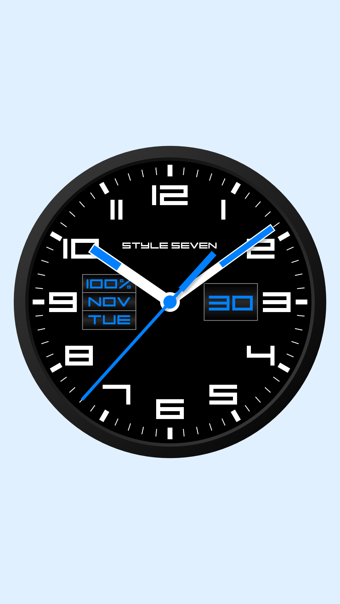 اسکرین شات 5 برنامه Square Analog Clock-7