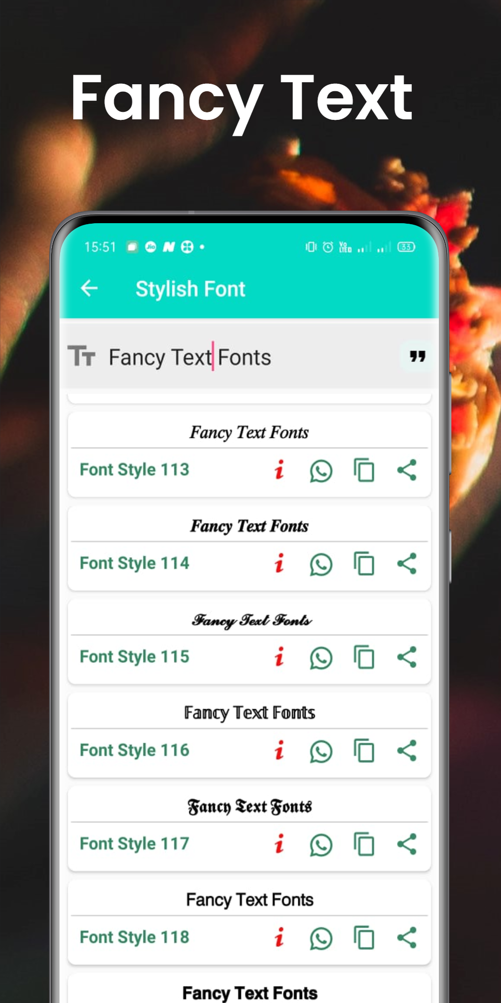اسکرین شات 1 برنامه Stylish Fonts