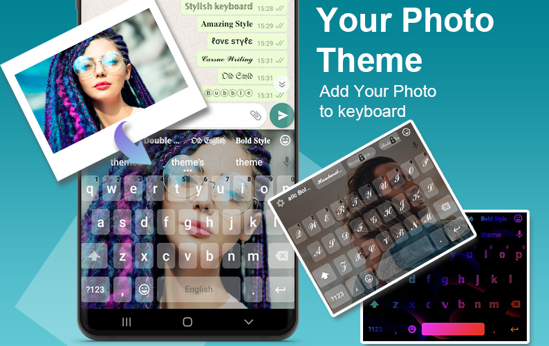 اسکرین شات 3 برنامه Stylish Keyboard-Fonts & Theme