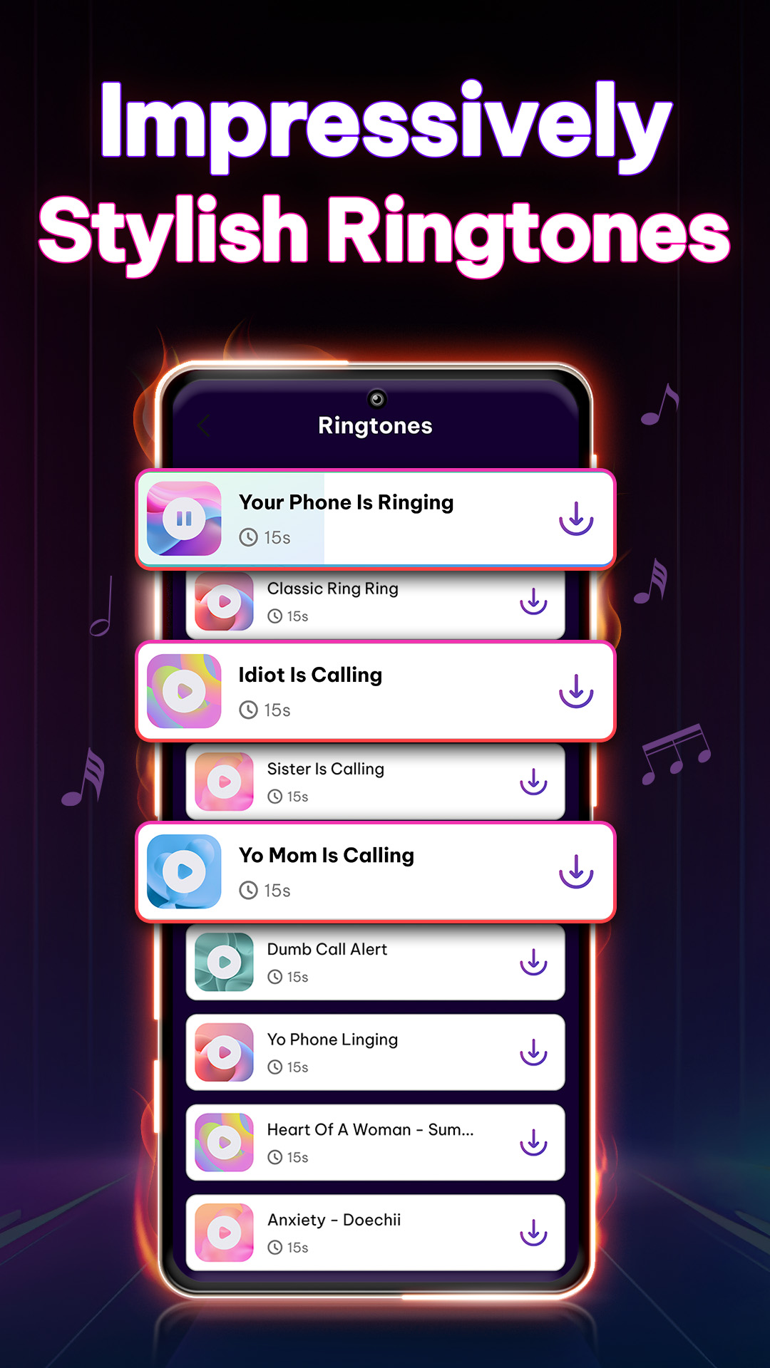 اسکرین شات 4 برنامه Color Call Screen: Call Themes