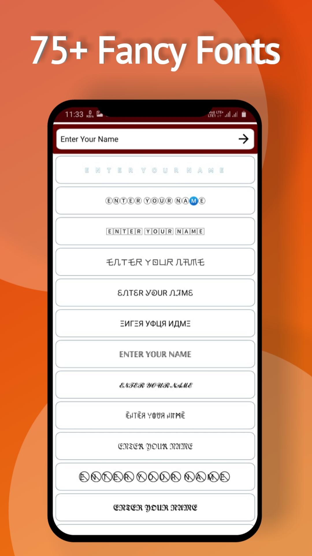 اسکرین شات 1 برنامه 𝔽𝕆ℕ𝕋 Style - Stylish text &
