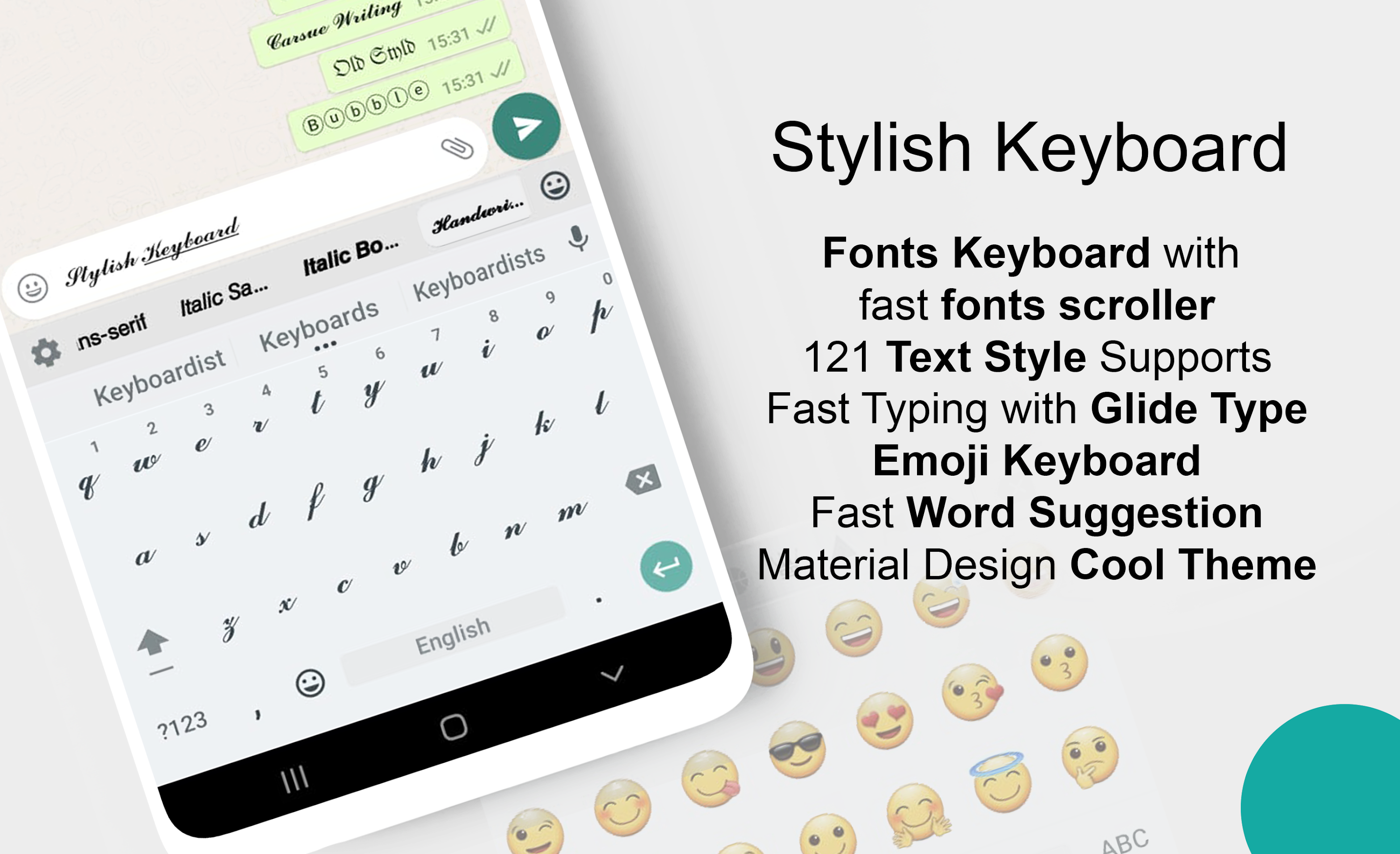 اسکرین شات 2 برنامه Stylish Text - Font Keyboard