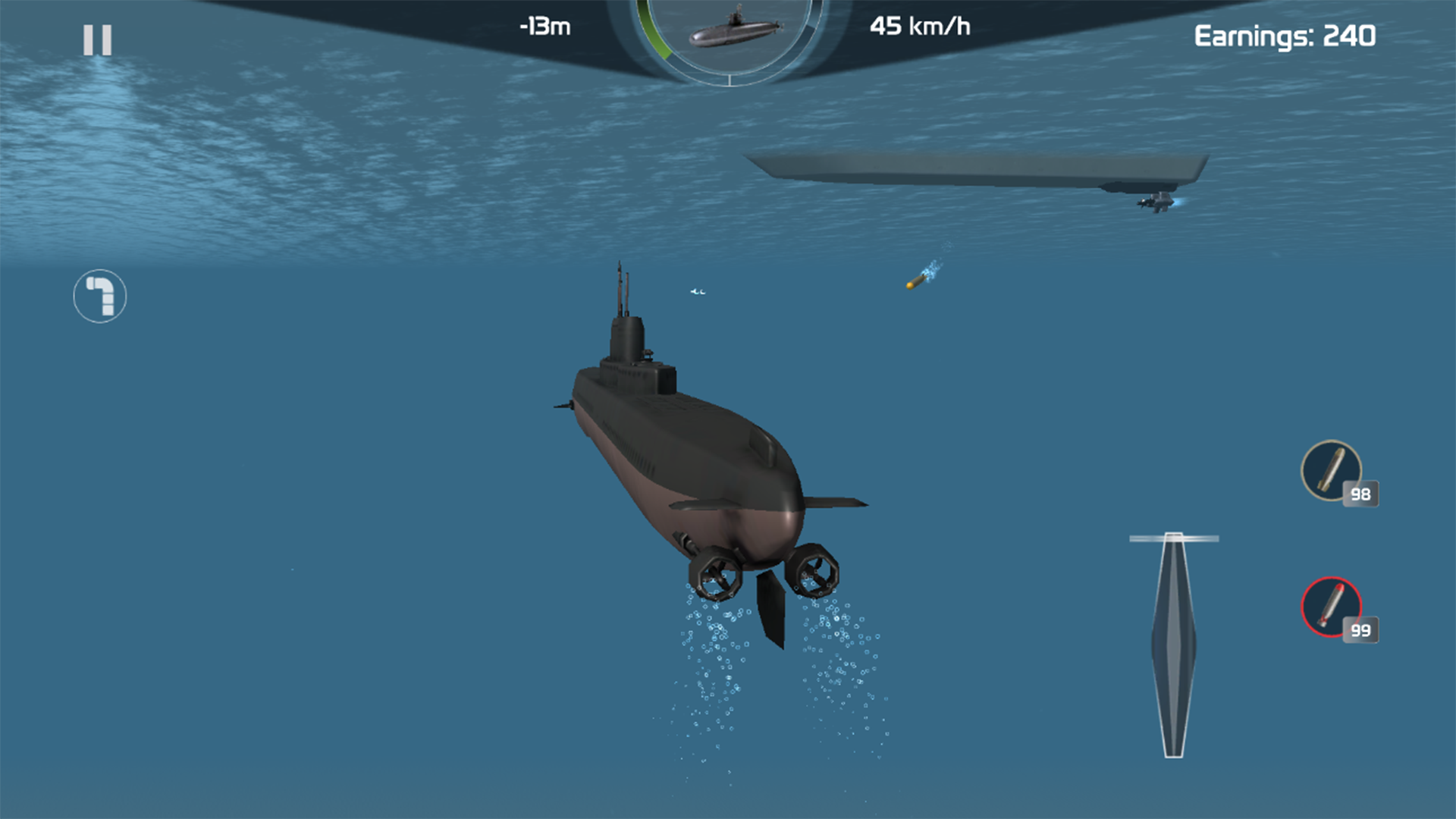 اسکرین شات 5 بازی Submarine Simulator : Naval Wa