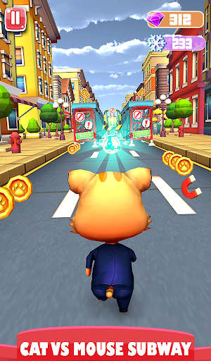 اسکرین شات 5 بازی Cat and Mouse surf the subway Dash