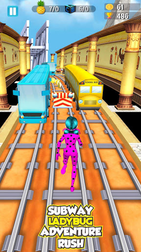 اسکرین شات 5 بازی Subway Lady Bug Dash - Adventure Cat Noir Run