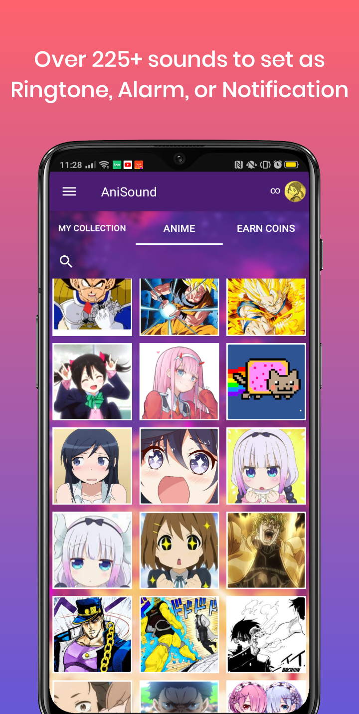 اسکرین شات 3 برنامه Anime Music & Ringtones