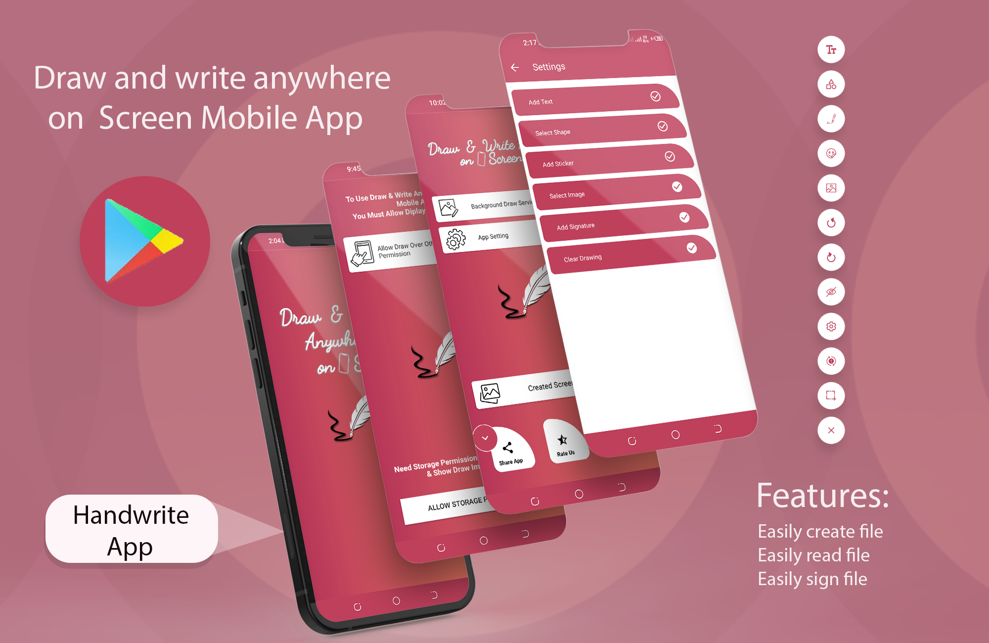 اسکرین شات 4 برنامه Draw & Write Anywhere  Screen