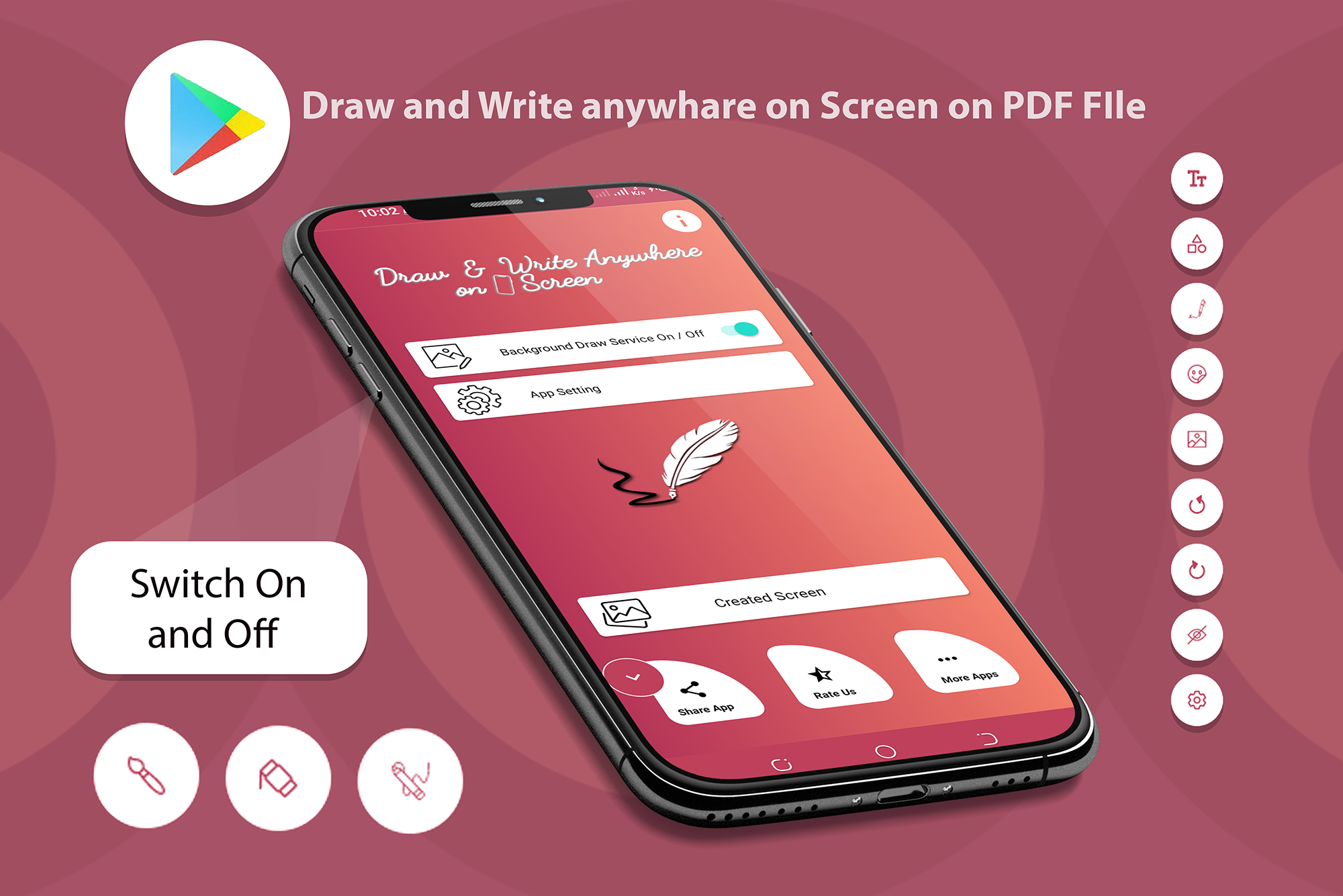 اسکرین شات 3 برنامه Draw & Write Anywhere  Screen