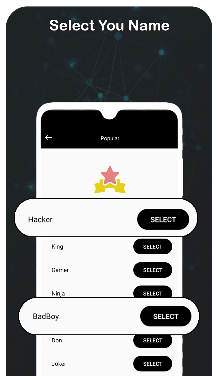 اسکرین شات 5 برنامه Nickname Generator & Creator