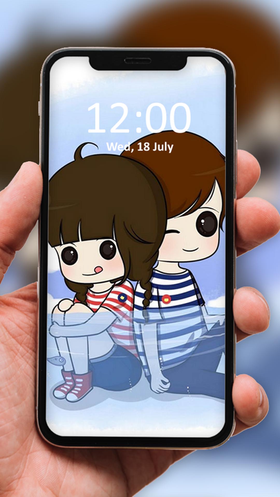 اسکرین شات 4 برنامه Couple Wallpaper Cartoon