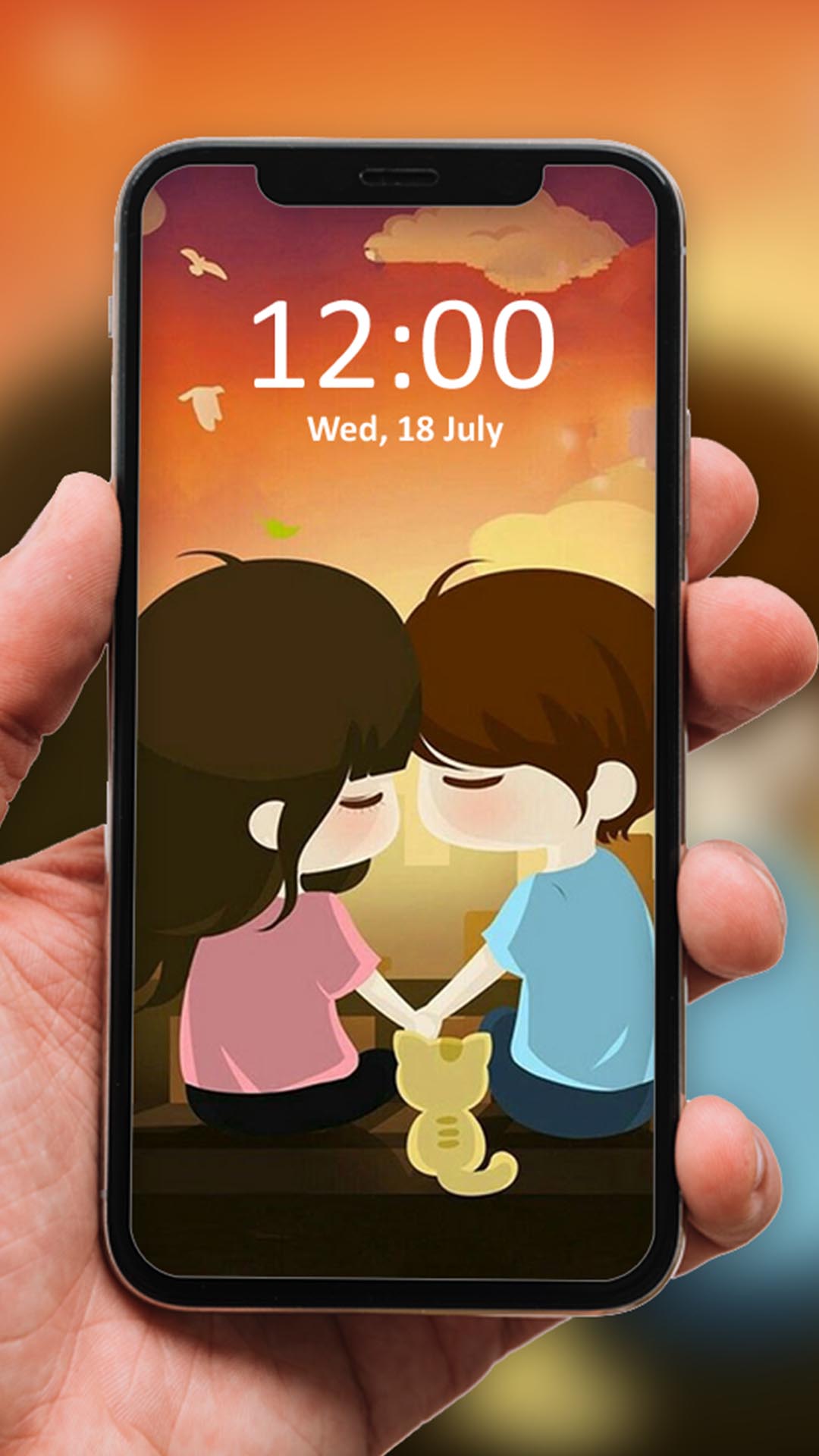 اسکرین شات 3 برنامه Couple Wallpaper Cartoon