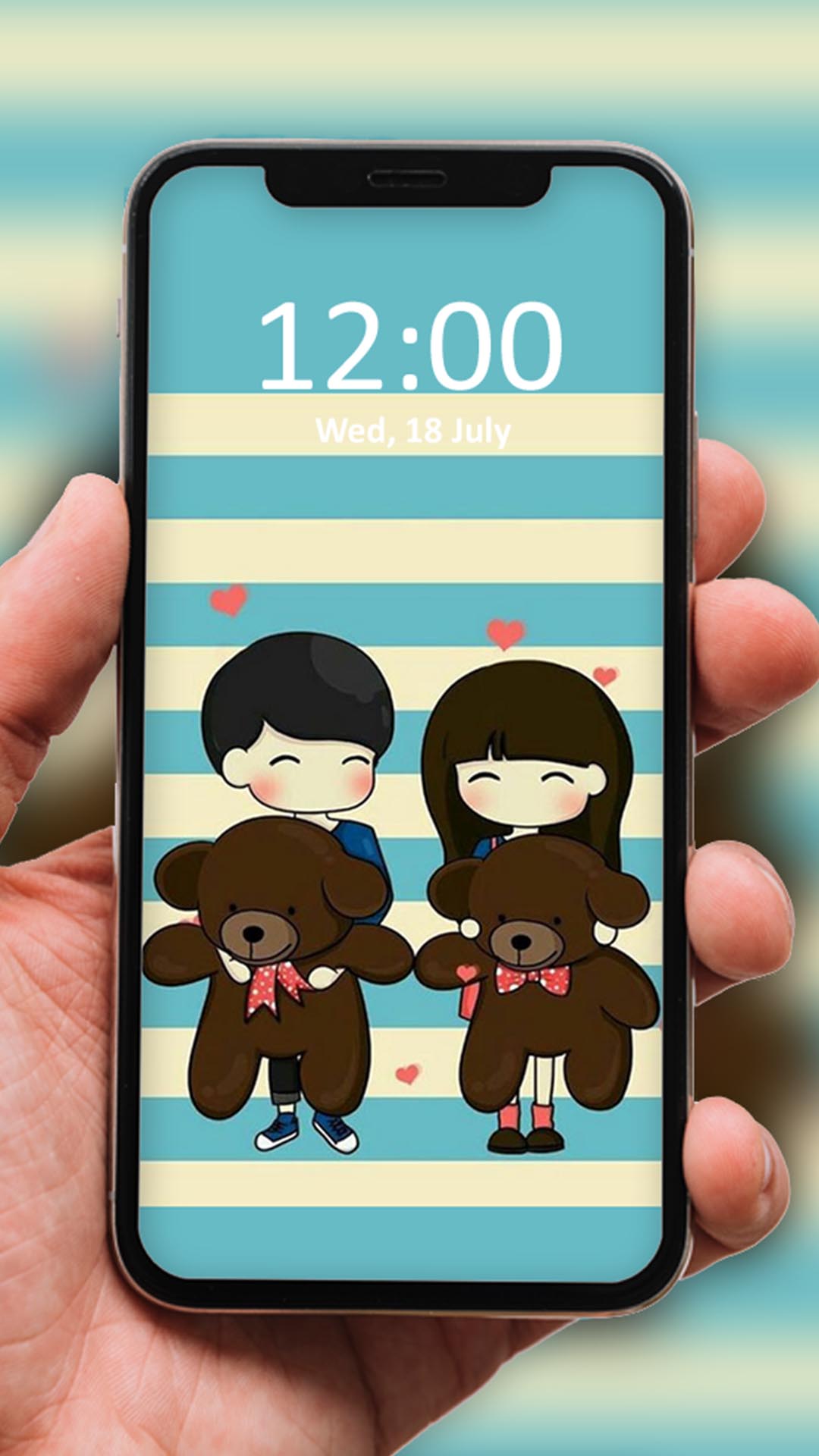 اسکرین شات 5 برنامه Couple Wallpaper Cartoon