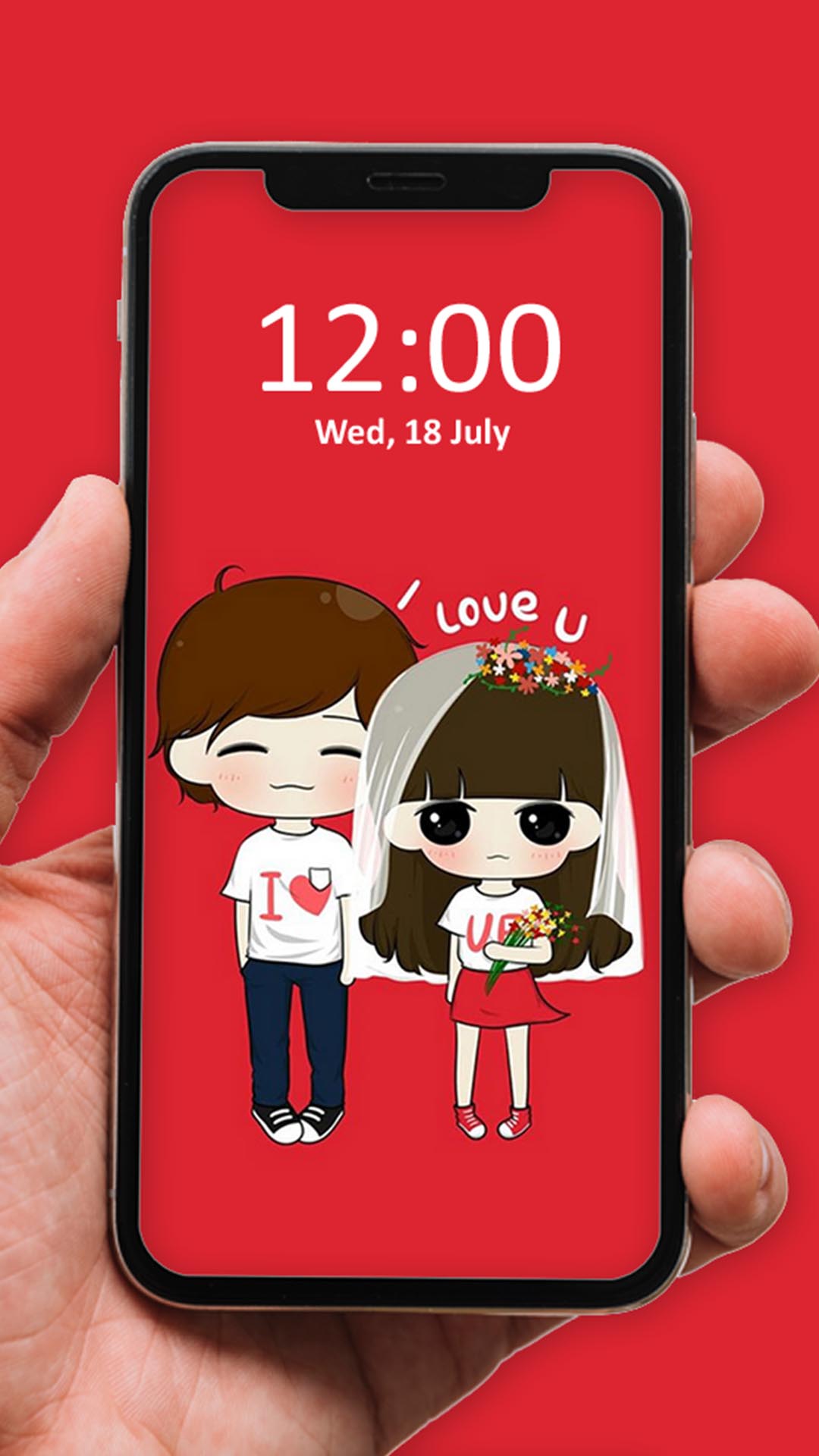 اسکرین شات 2 برنامه Couple Wallpaper Cartoon