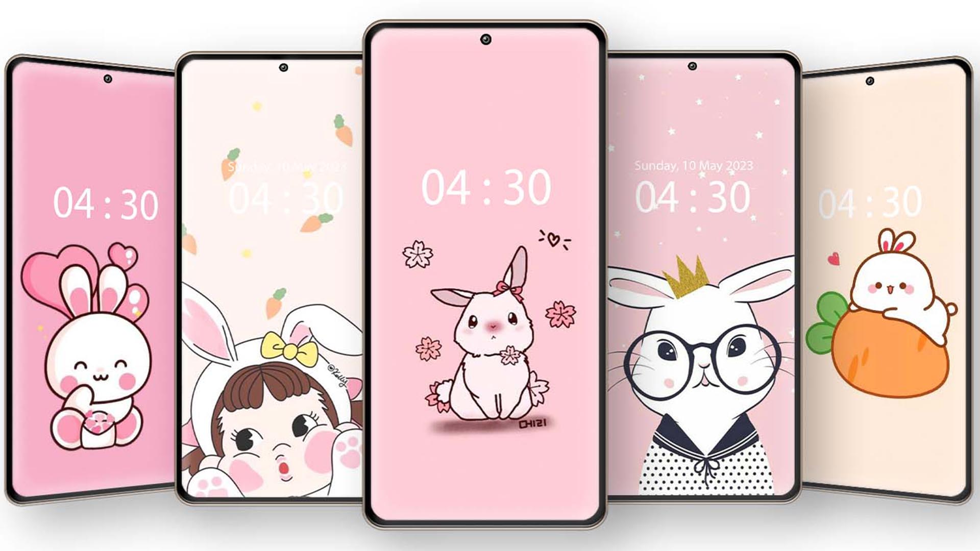 اسکرین شات 4 برنامه Cute Rabbit Wallpaper HD