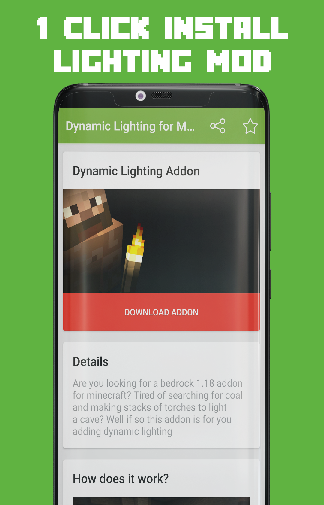 اسکرین شات 1 برنامه Dynamic Lighting for MCPE
