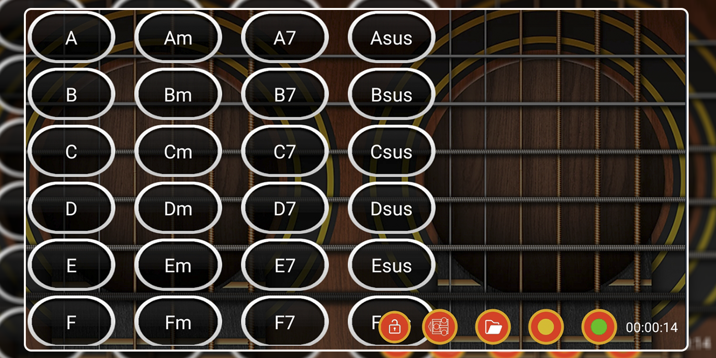 اسکرین شات 3 برنامه Real Guitar Music Player