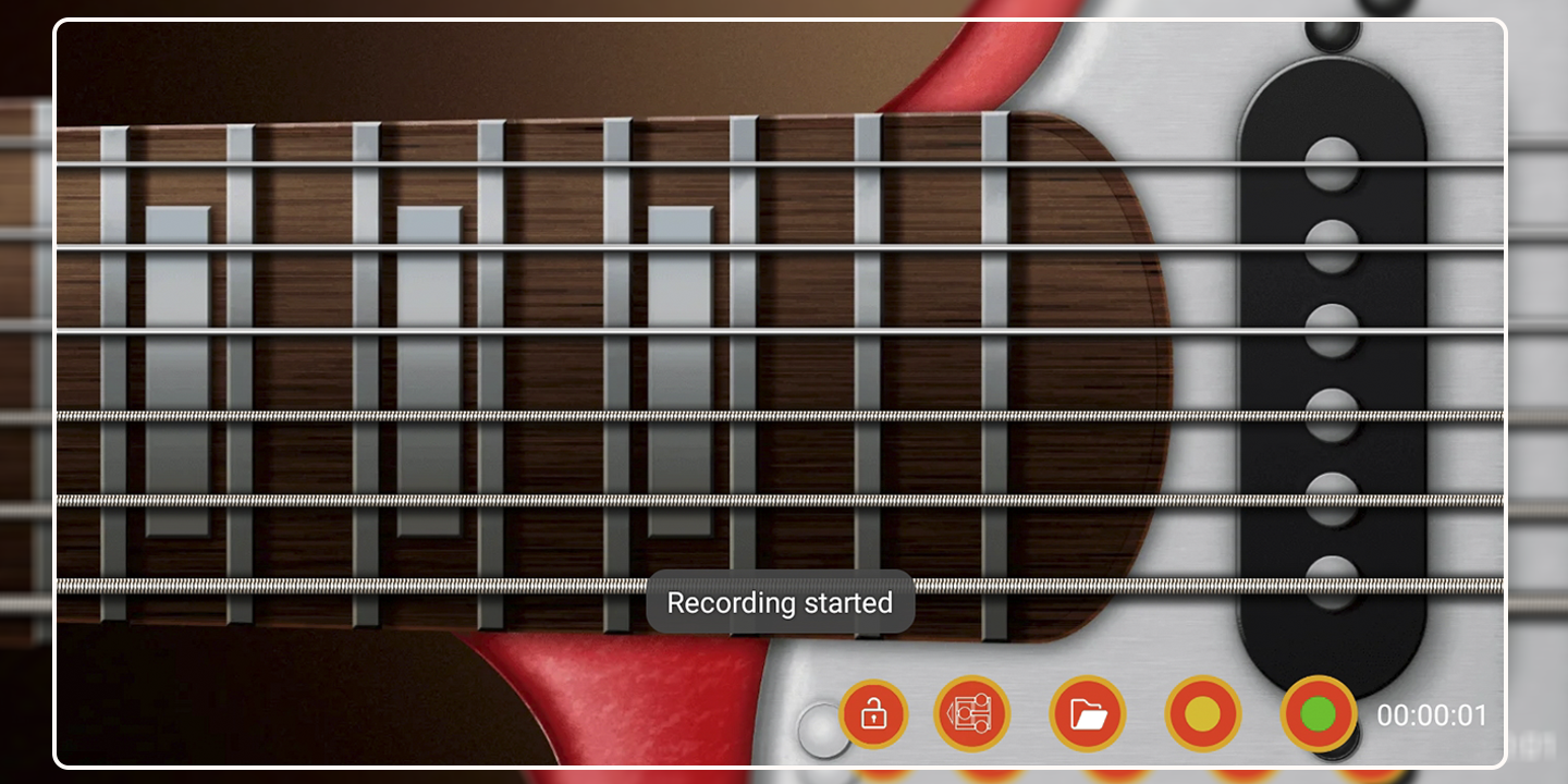 اسکرین شات 4 برنامه Real Guitar Music Player